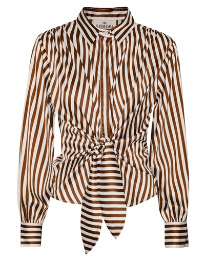 Karmamia Copenhagen - Lee Skjorte - Toffee Stripe
